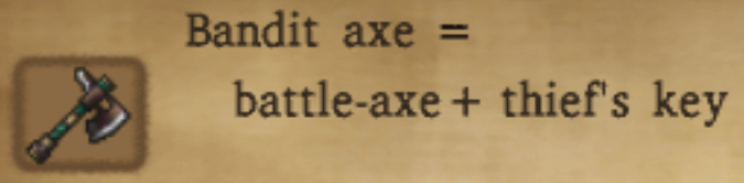 Bandit Axe Alchemy Recipe